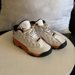 Jordan13 ,size9c , orange white and black